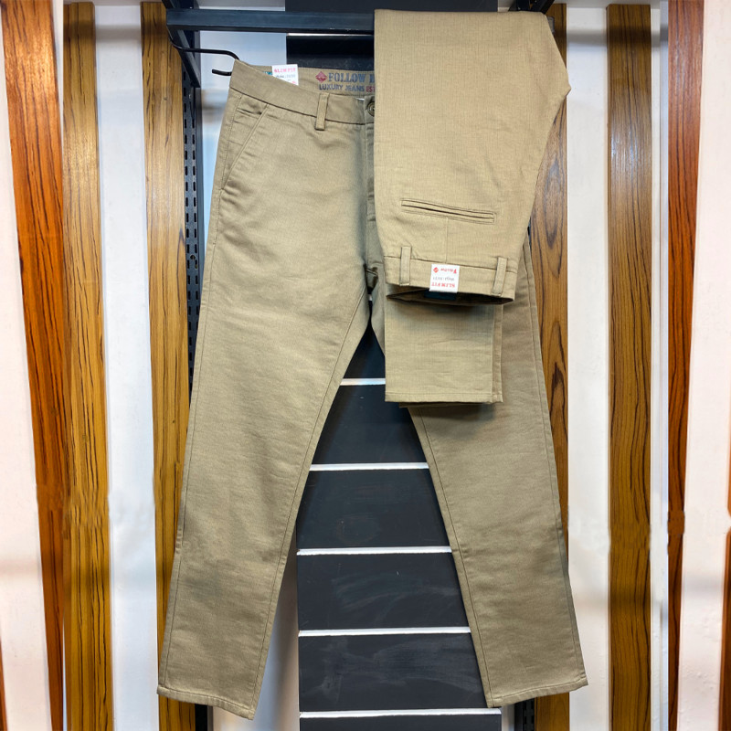 Men's Slim-Fit Regular Gabardine Pants 291 Olive