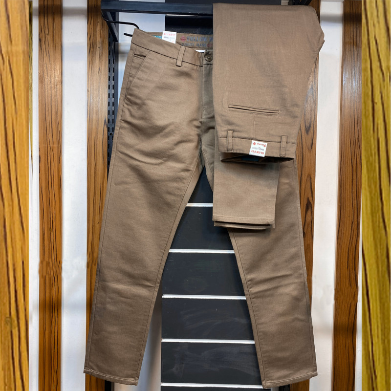 Men's Slim-Fit Chino Gabardine Pants 291 Khaki
