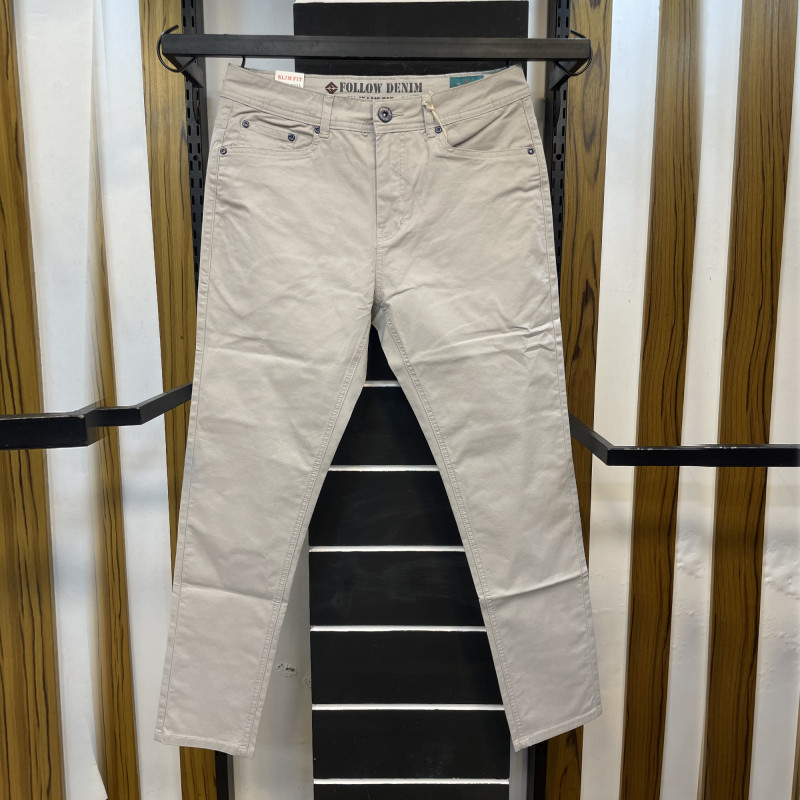 Men's Slim-Fit Broken Twill 5 Pocket Pants 322 Silver